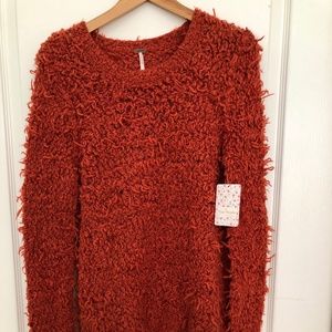 NWT Free People Orange Sweater Sz SM